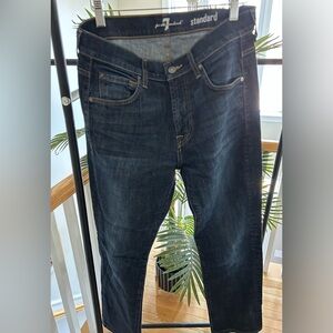 7 For All Mankind Dark Blue Slim Straight Jeans *30x32*